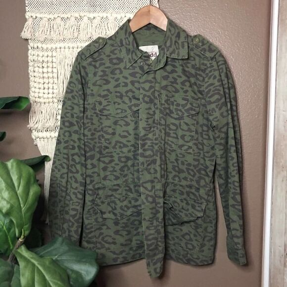 Mudd Green Leopard Utility Jacket - Picture 1 of 6